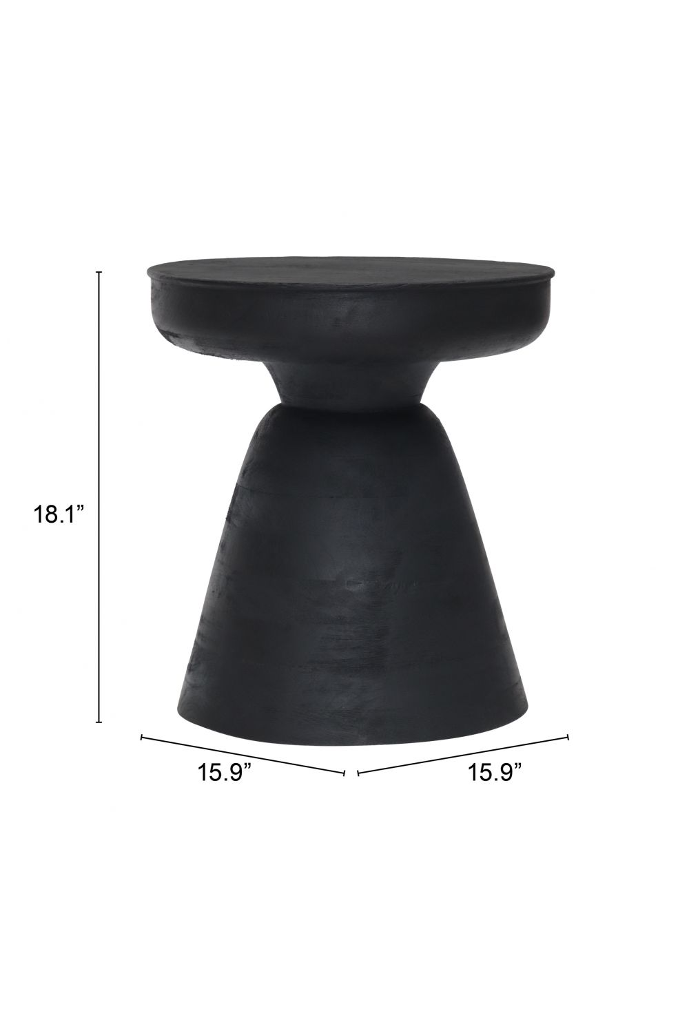 Black Mango Wood Side Table | Oroa.com