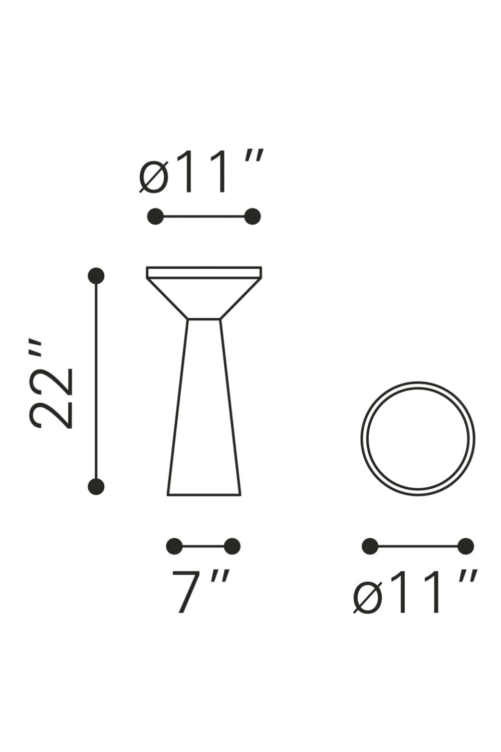 Black Minimalist Wooden Side Table | Oroa.com