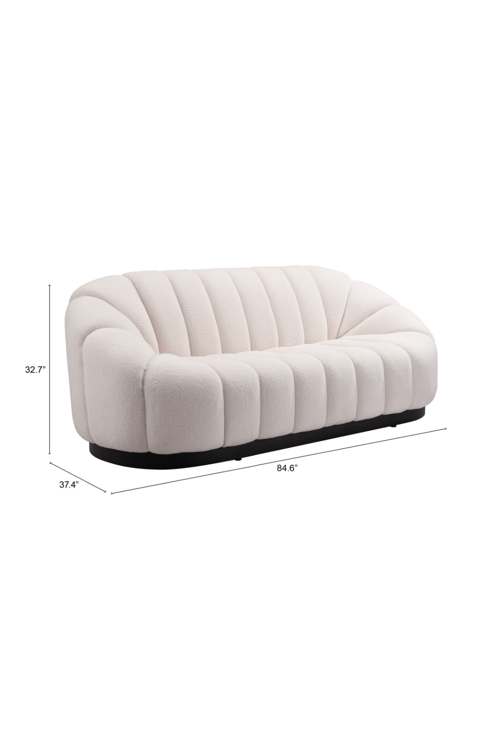 Shearling Channeled Sofa | OROA Modern Bhutan | Oroa.com