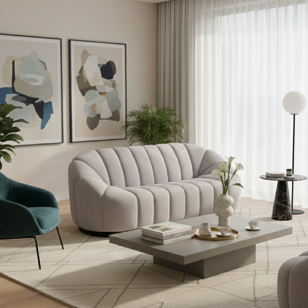 Shearling Channeled Sofa – Bhutan – alternate view 14