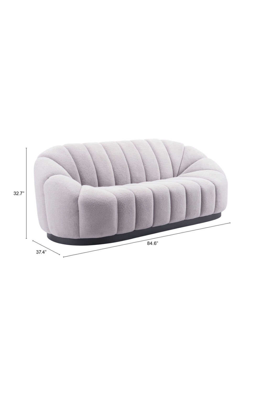 Shearling Channeled Sofa | OROA Modern Bhutan | Oroa.com