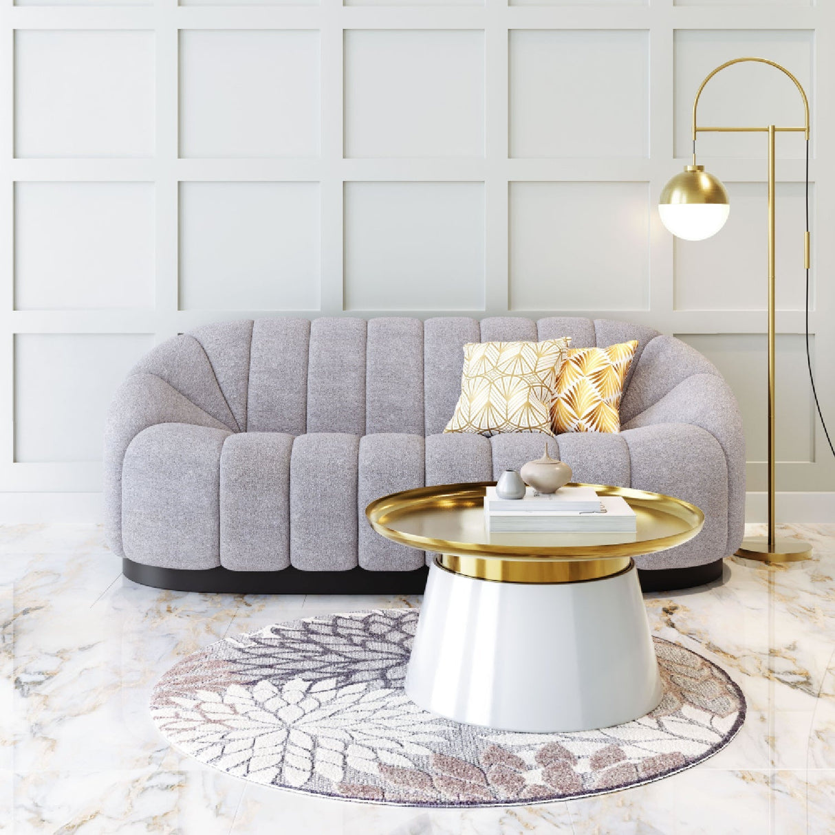 Shearling Channeled Sofa – Bhutan – alternate view 11