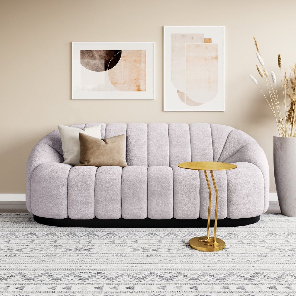 Shearling Channeled Sofa – Bhutan – alternate view 10