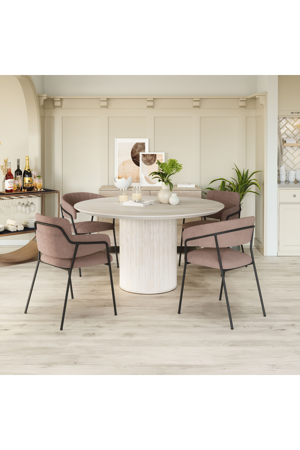 Shearling Style Dining Chairs (2) | OROA Modern Marcel | Oroa.com