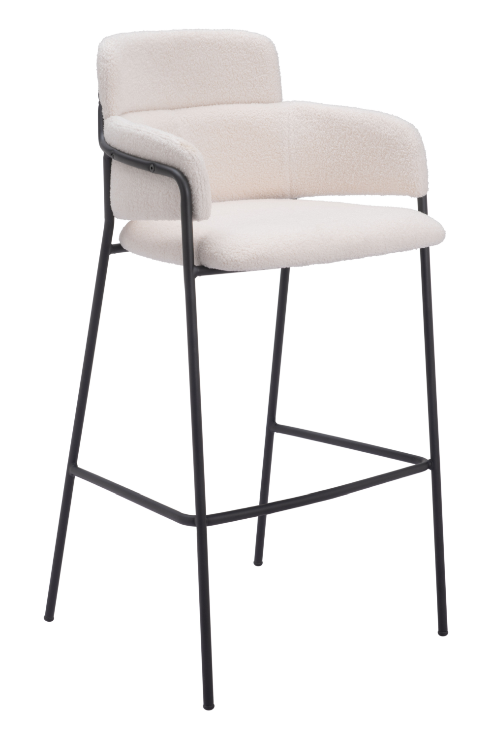 Shearling Style Bar Stools (2) | OROA Modern Marcel | Oroa.com