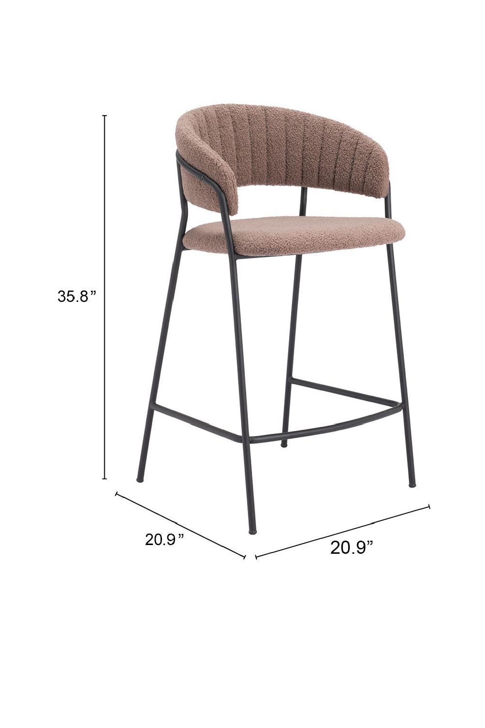 Curved-Back Counter Stools (2) | Oroa.com