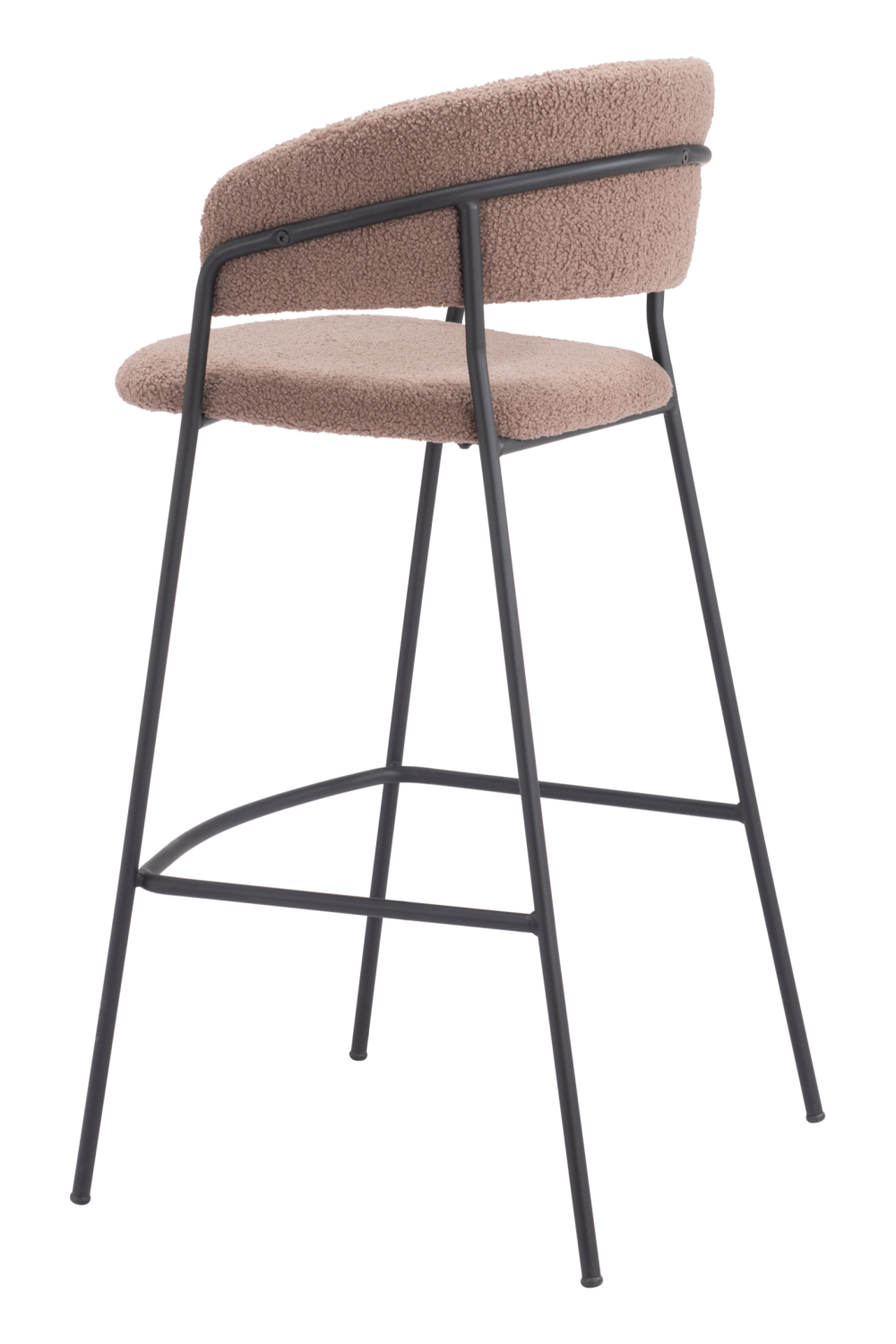 Brown Shearling Bar Stools (2) | OROA Modern Josephine | Oroa.com