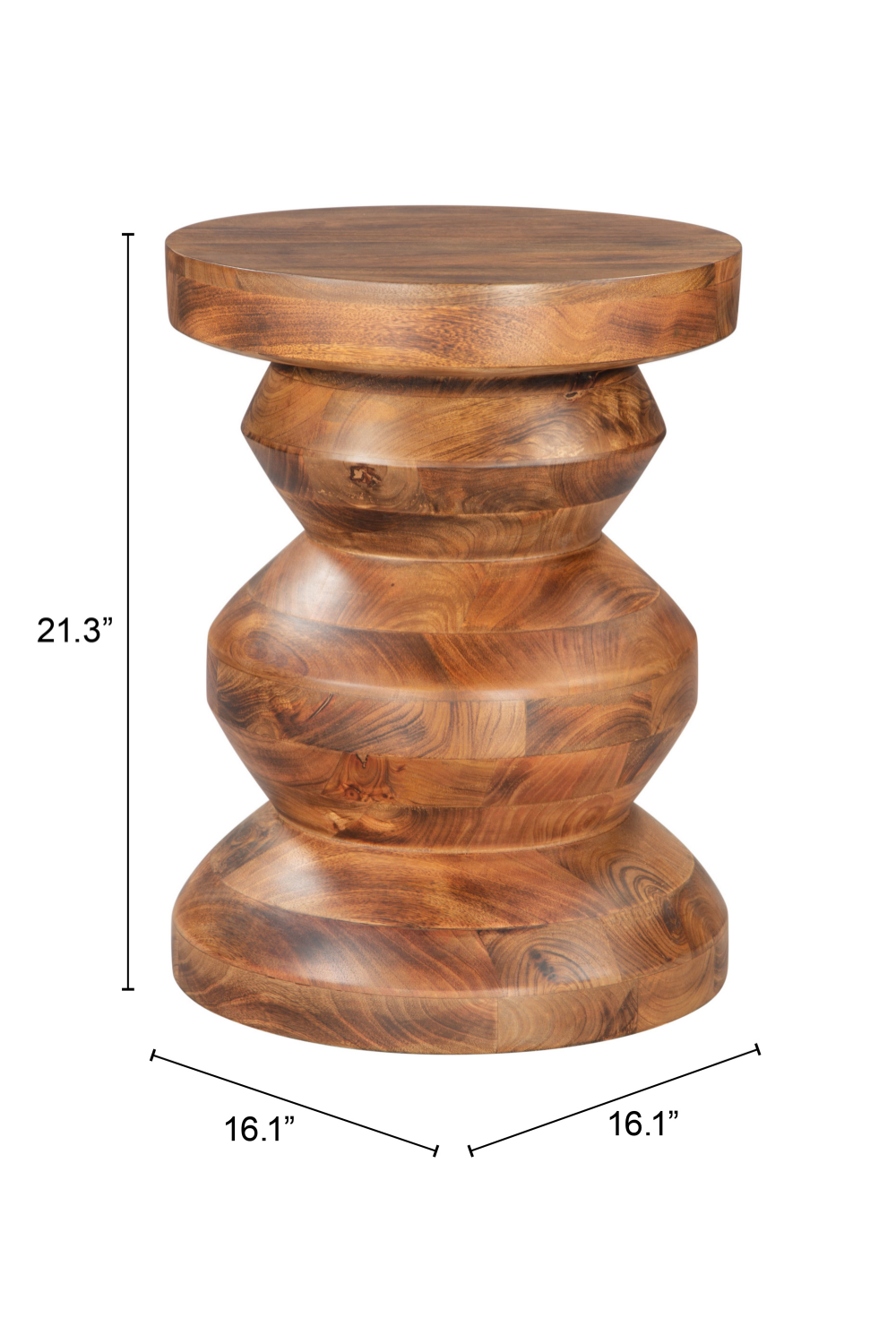 Lacquered Acacia Side Table | OROA Modern Kerala | Oroa.com