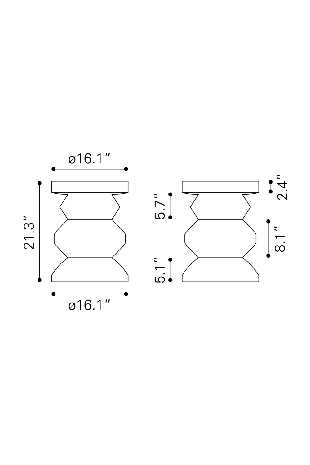 Lacquered Acacia Side Table | OROA Modern Kerala | Oroa.com