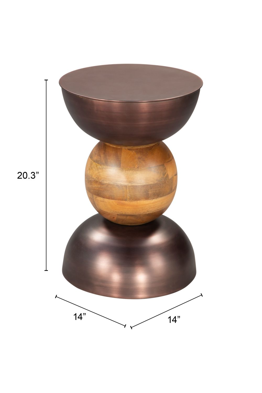 Stacked Bronze Side Table | OROA Modern Tripoli | Oroa.com