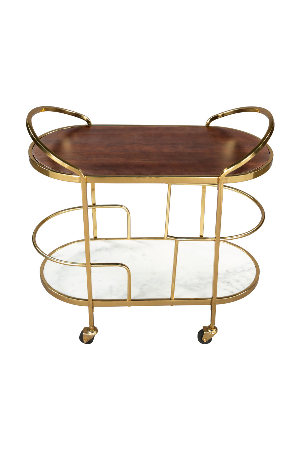 Gold Framed Oval Bar Cart | OROA Modern Antalya | Oroa.com