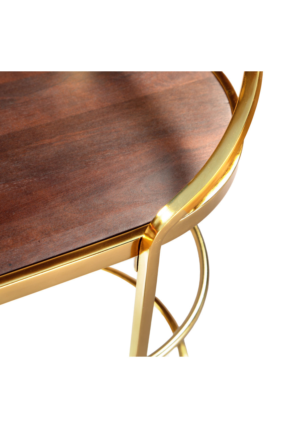 Gold Framed Oval Bar Cart | OROA Modern Antalya | Oroa.com