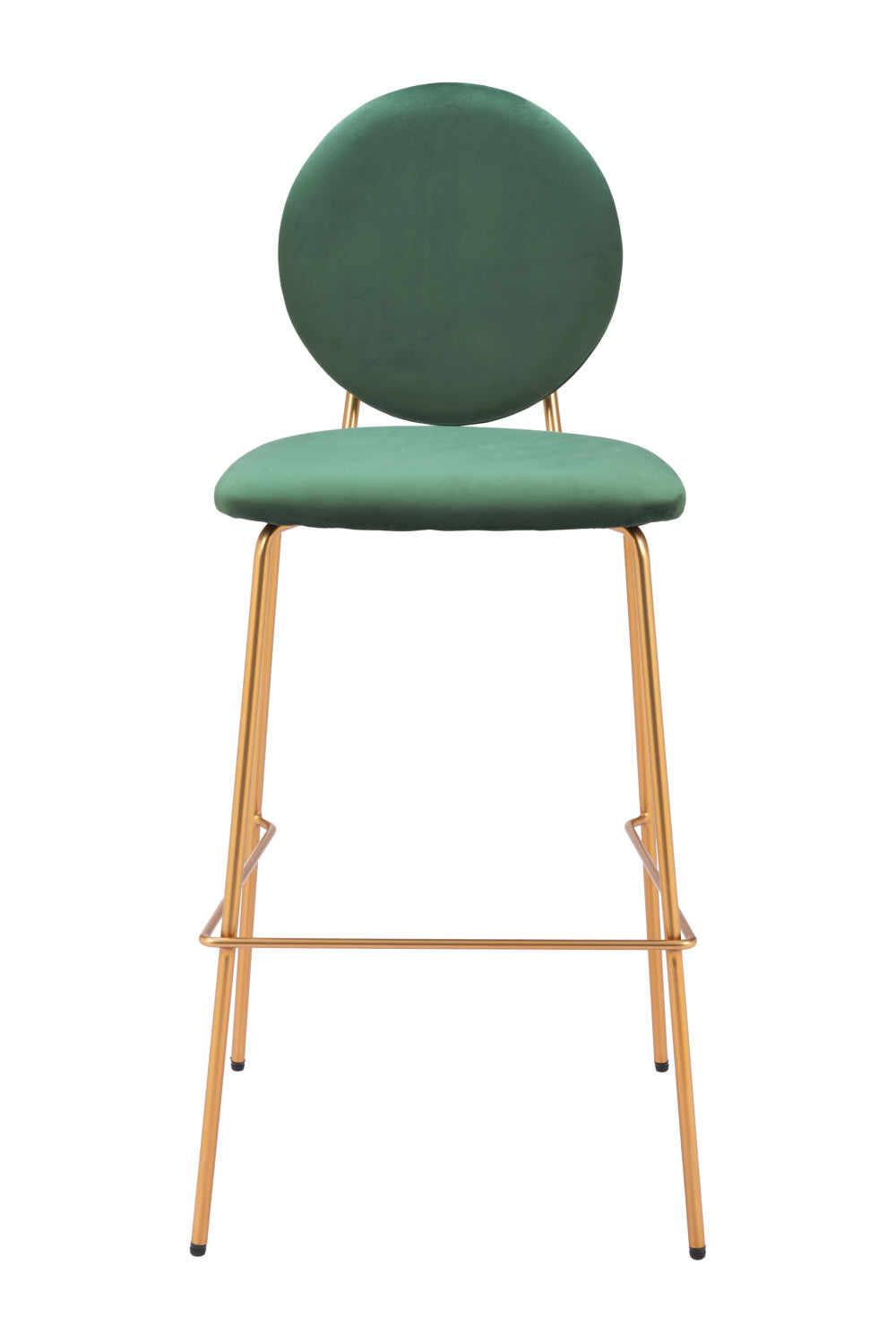 Green Velvet Bar Stools (2) | OROA Modern Odessa | Oroa.com