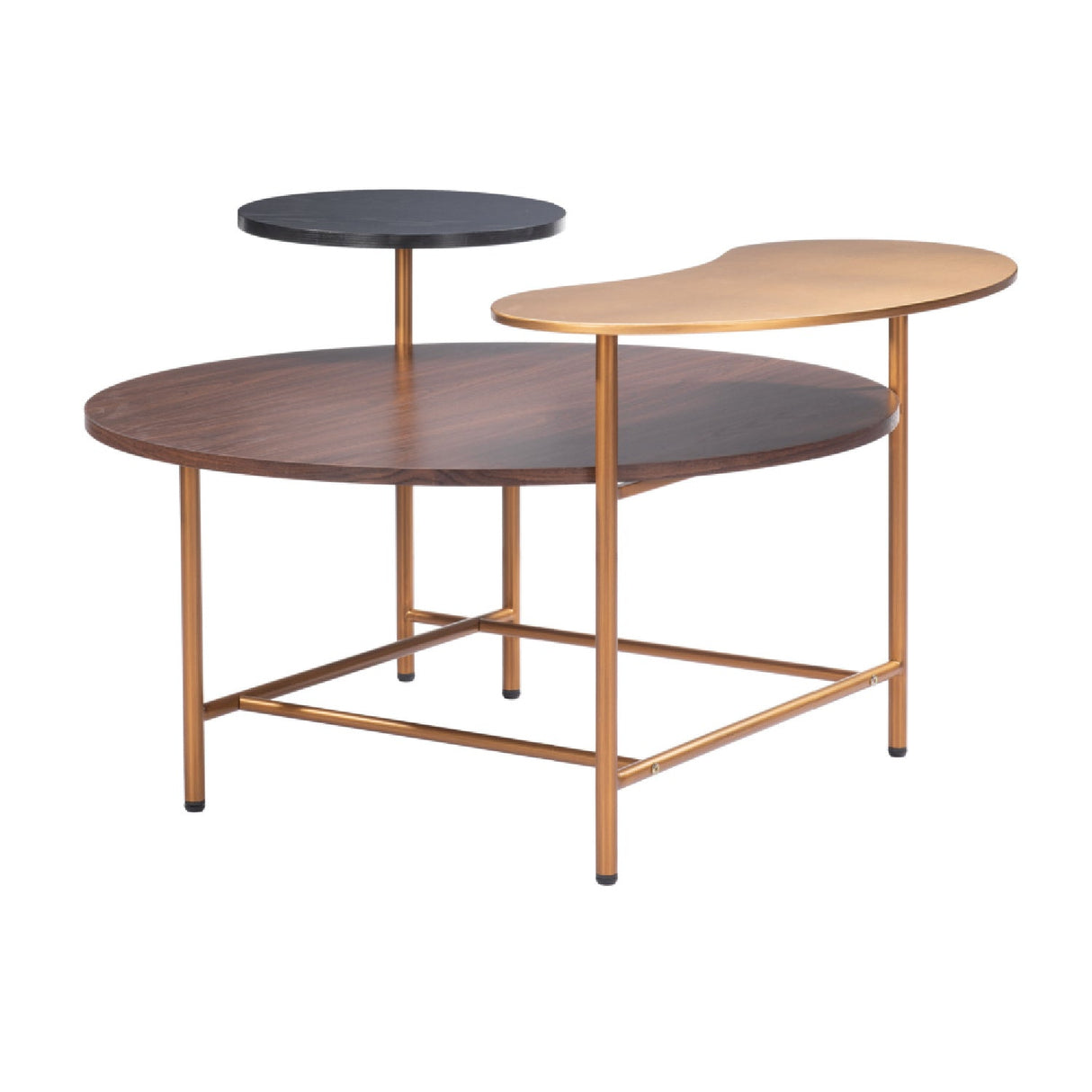 Multicolored Wooden Coffee Table – Viken – side view