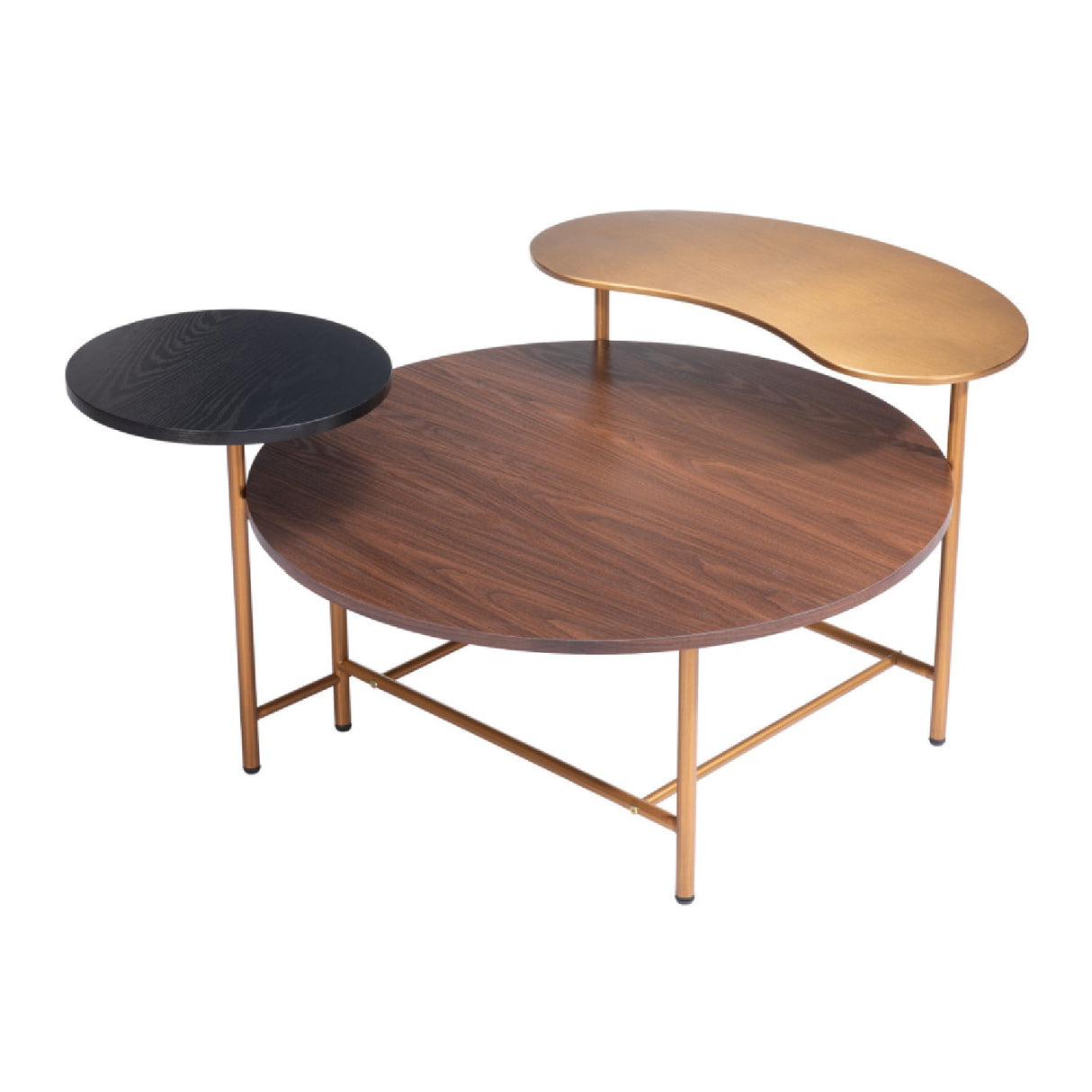Multicolored Wooden Coffee Table – Viken – rear view
