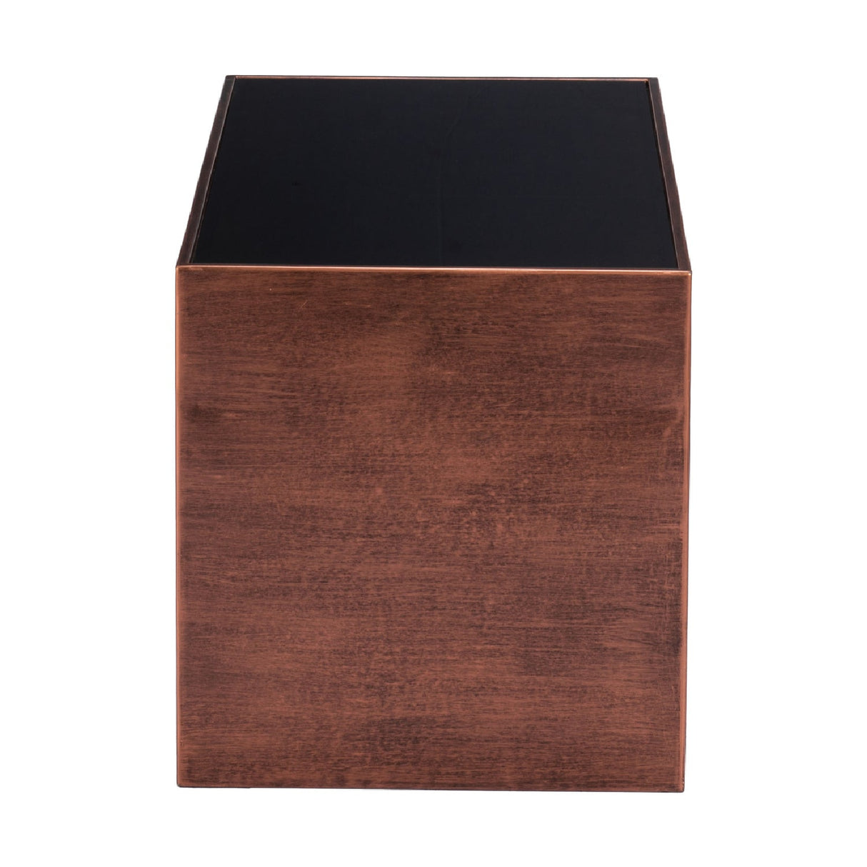 Rectangular Black Glass Coffee Table – Aveiro – rear view