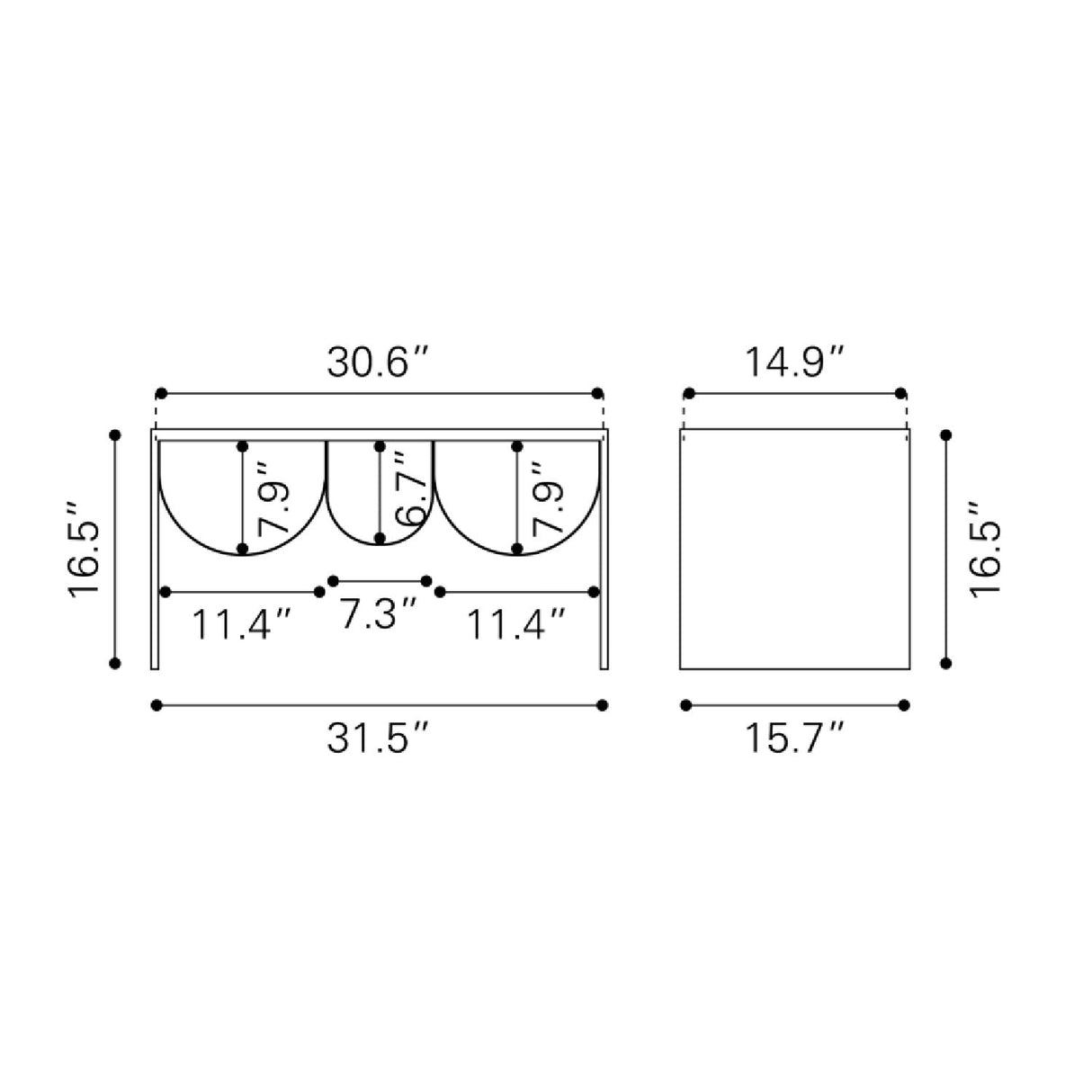 Rectangular Black Glass Coffee Table – Aveiro – alternate view 7