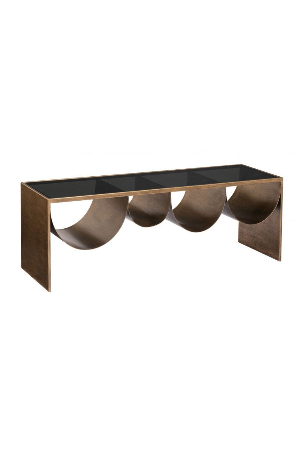 Brass-Framed Glass Coffee Table | OROA Modern Reed | Oroa.com