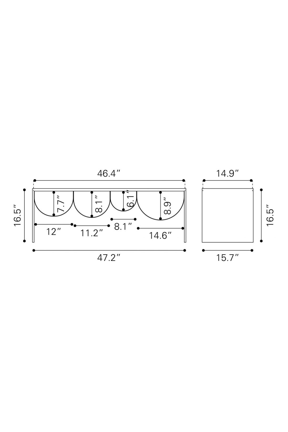 Brass-Framed Glass Coffee Table | OROA Modern Reed | Oroa.com