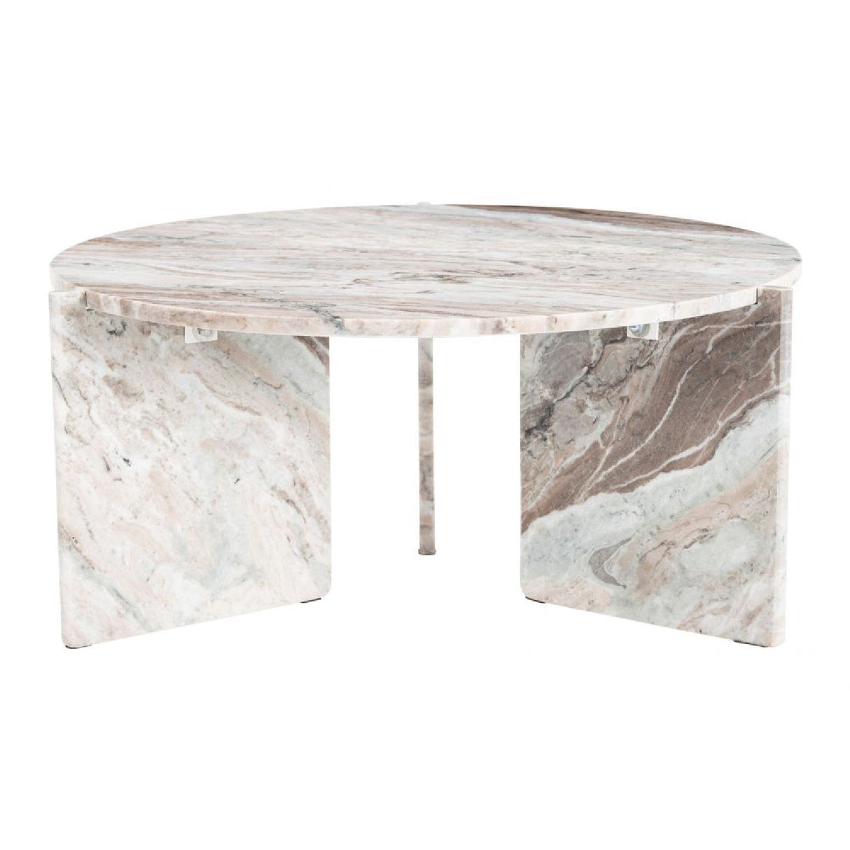 Round Marble Coffee Table – Lancaster – side view
