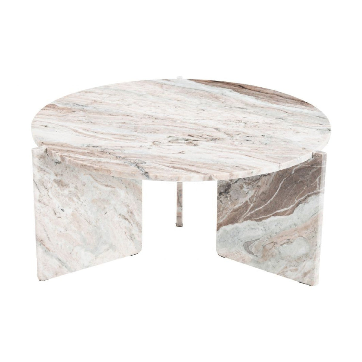 Round Marble Coffee Table – Lancaster – rear view