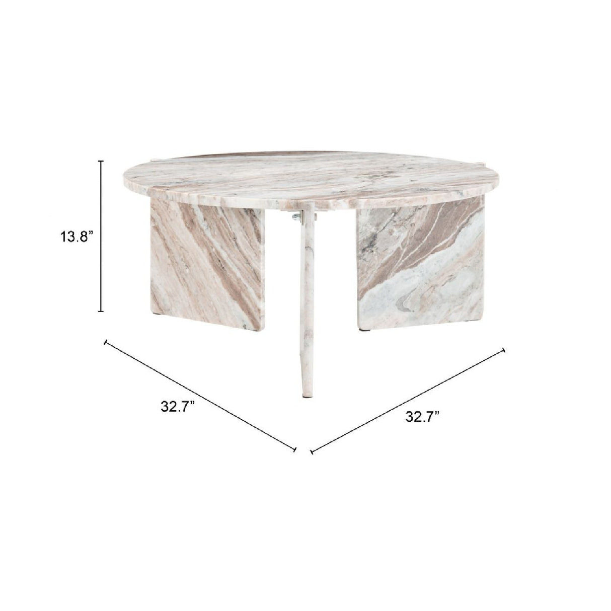 Round Marble Coffee Table – Lancaster – alternate view 8