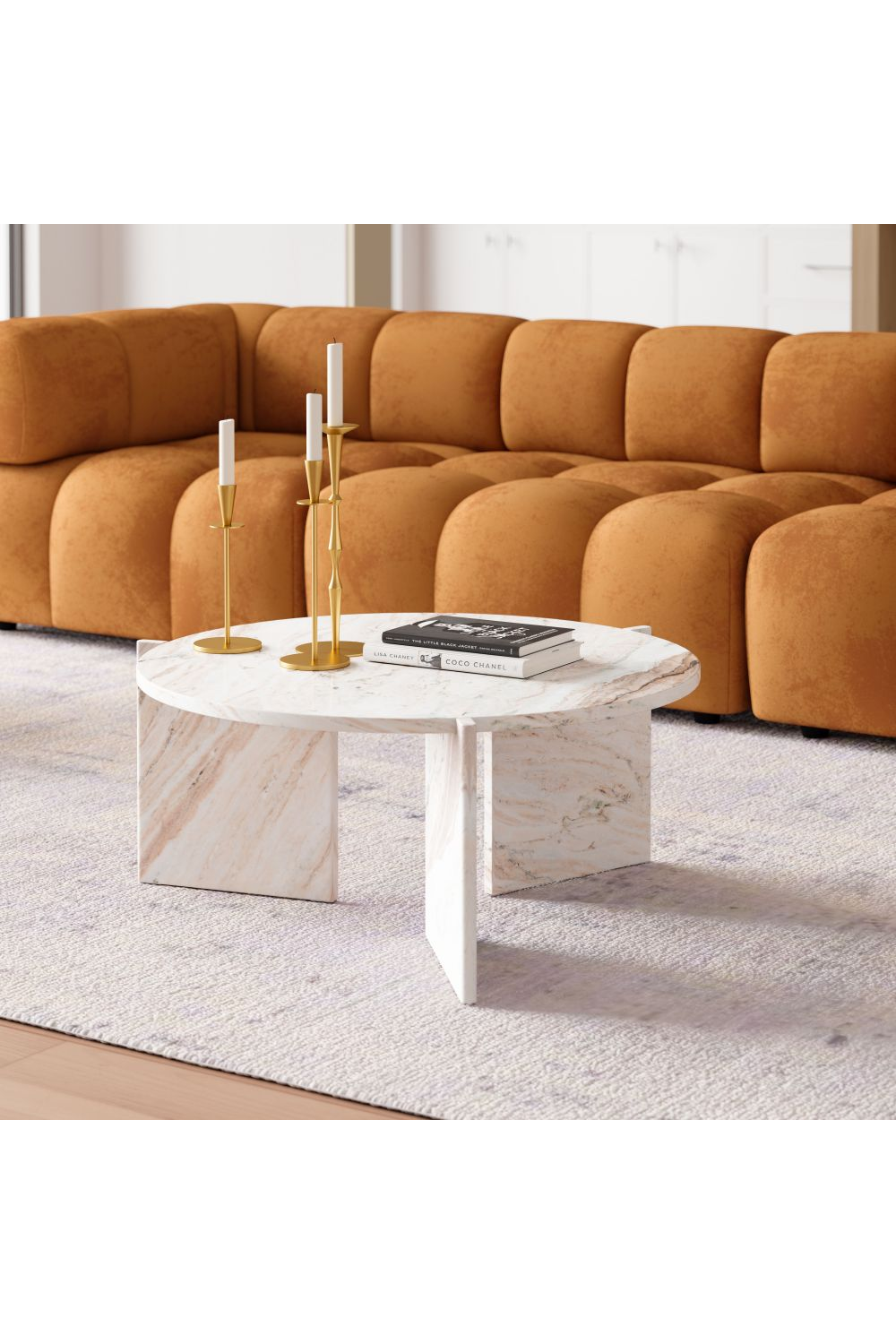 Round Marble Coffee Table | OROA Modern Lancaster | Oroa.com