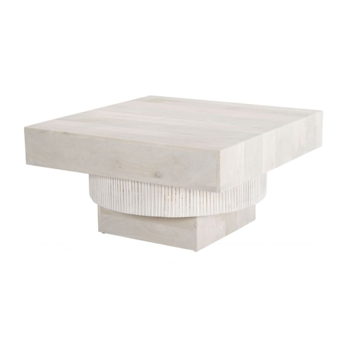 Whitewashed Mango Wood Coffee Table – Trani – alternate view 5