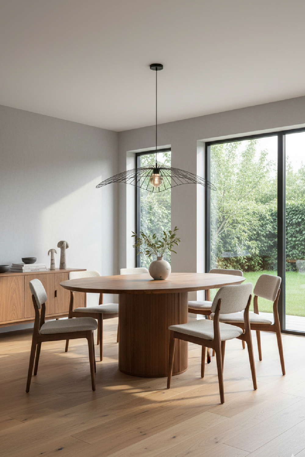 Round Mango Wood Dining Table | OROA Modern Izola