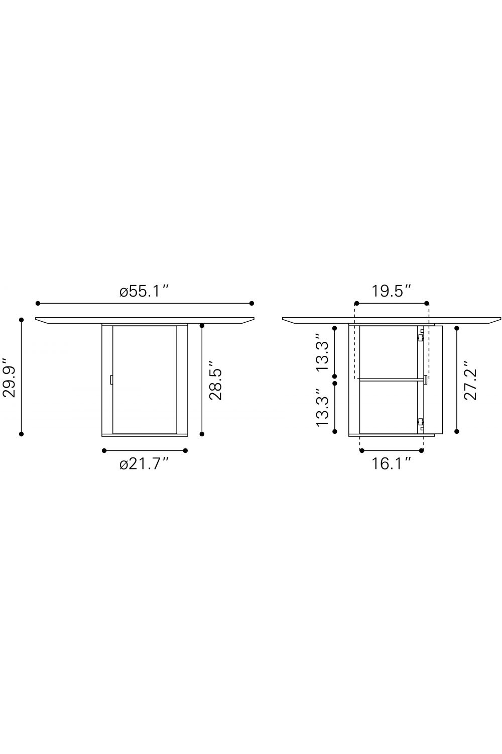 Round Mango Wood Dining Table | Oroa.com
