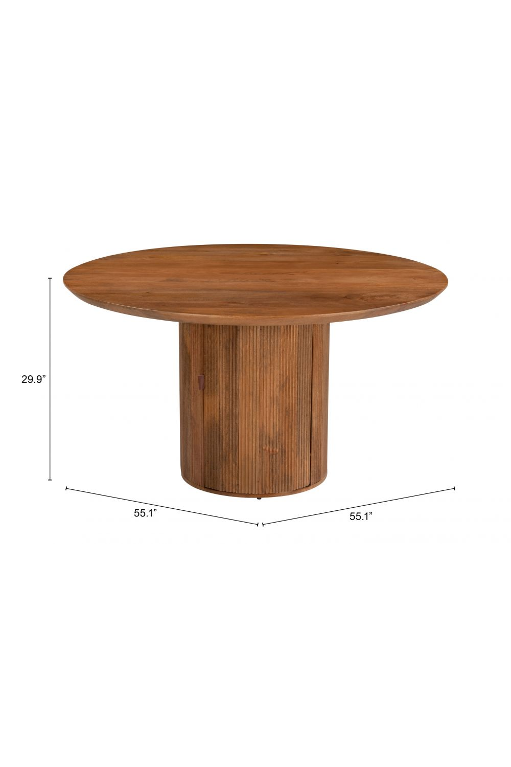 Round Mango Wood Dining Table | OROA Modern Izola | Oroa.com