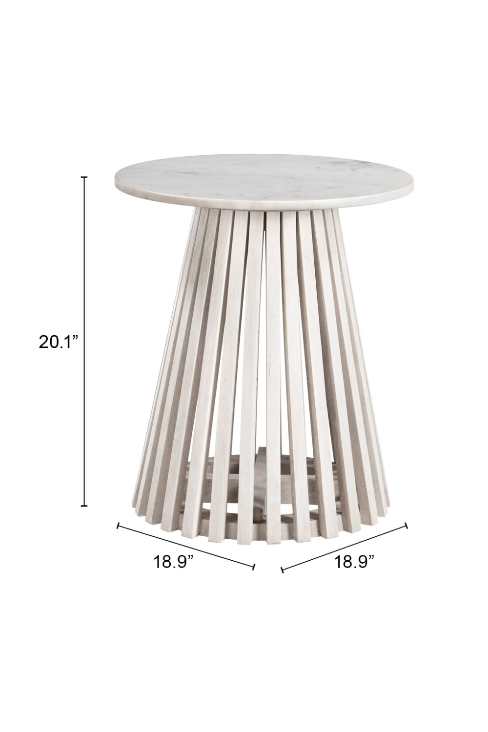 White Marble Round Side Table | OROA Modern Mazara | Oroa.com