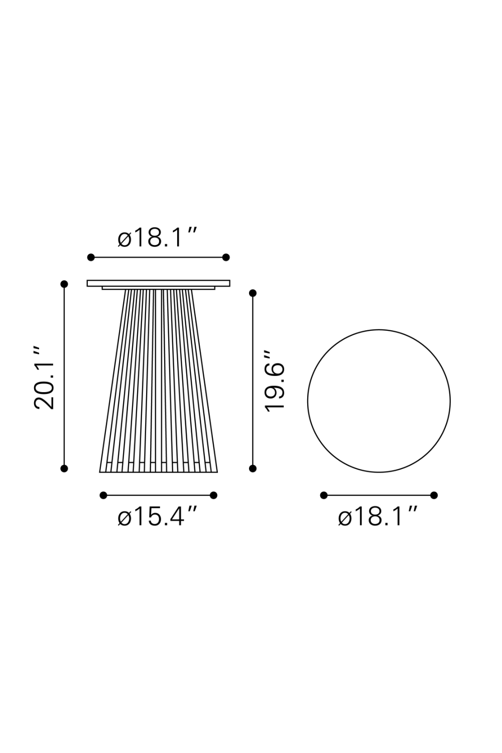 White Marble Round Side Table | OROA Modern Mazara | Oroa.com