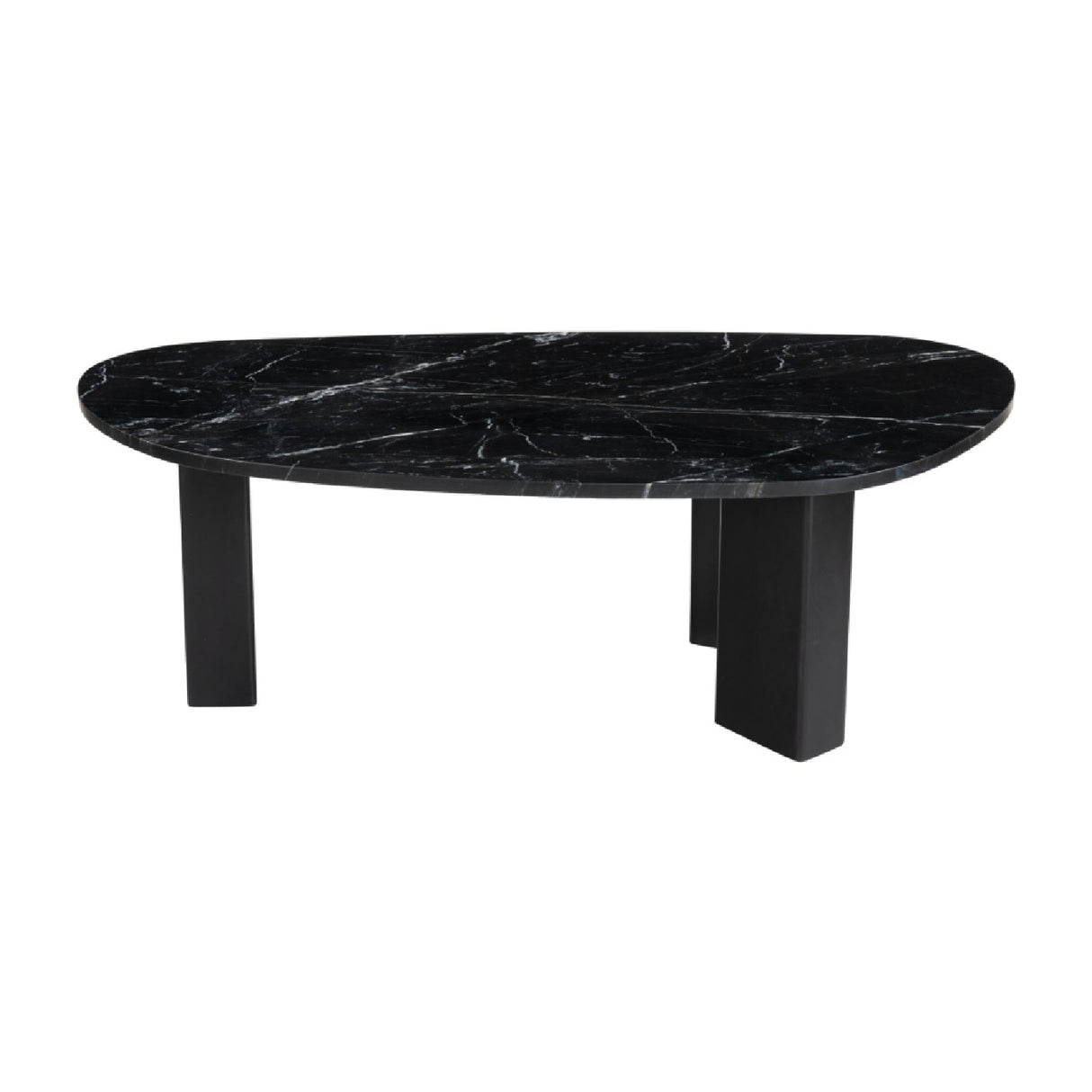 Organic-Shaped Marble Coffee Table – Aberdeen – front view