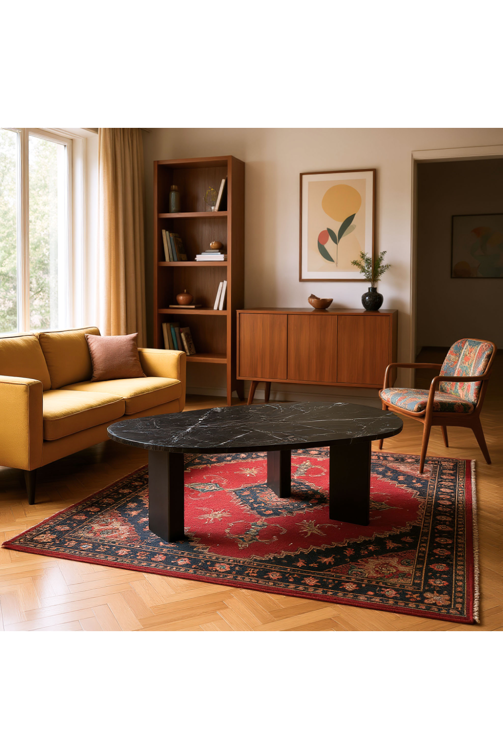 Organic-Shaped Marble Coffee Table | OROA Modern Aberdeen | Oroa.com