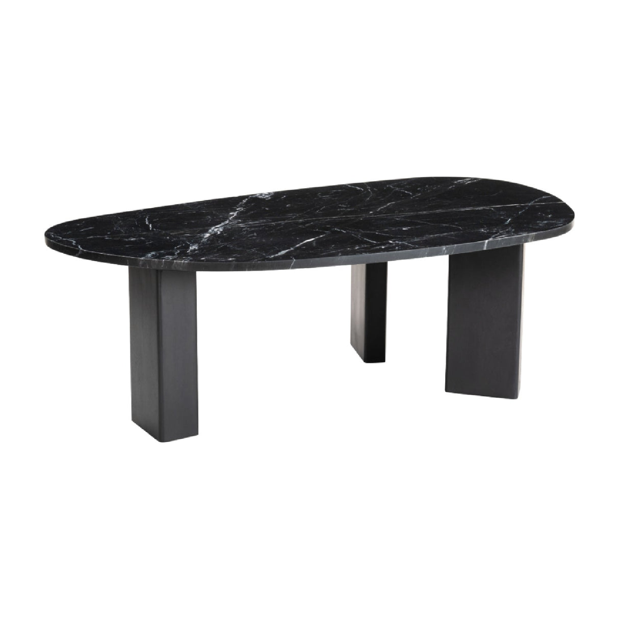 Organic-Shaped Marble Coffee Table – Aberdeen – side view