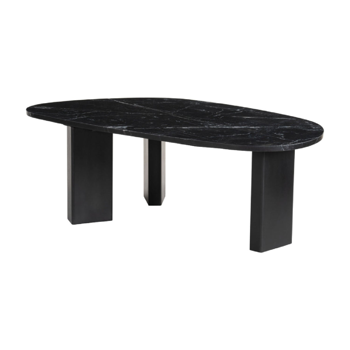 Organic-Shaped Marble Coffee Table – Aberdeen – rear view