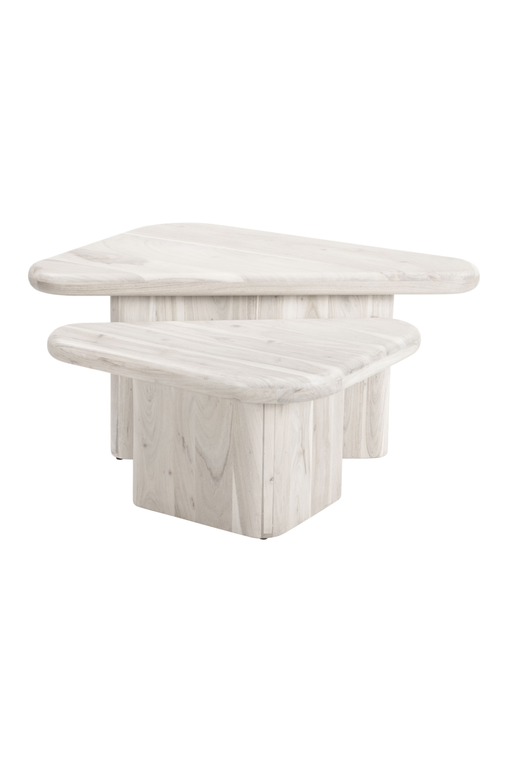Whitewashed Acacia Coffee Table Set | OROA Modern Navidic | Oroa.com