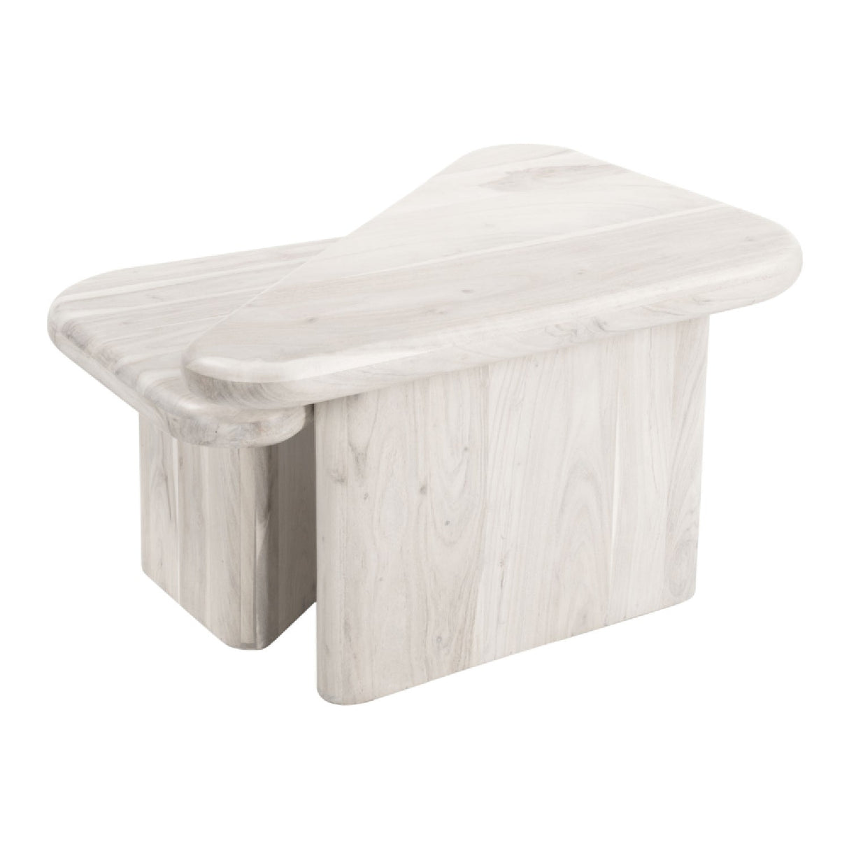 Whitewashed Acacia Coffee Table Set – Navidic – alternate view 7