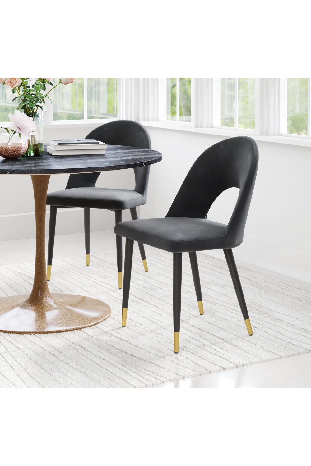 Velvet Dining Chairs (2) | Oroa.com