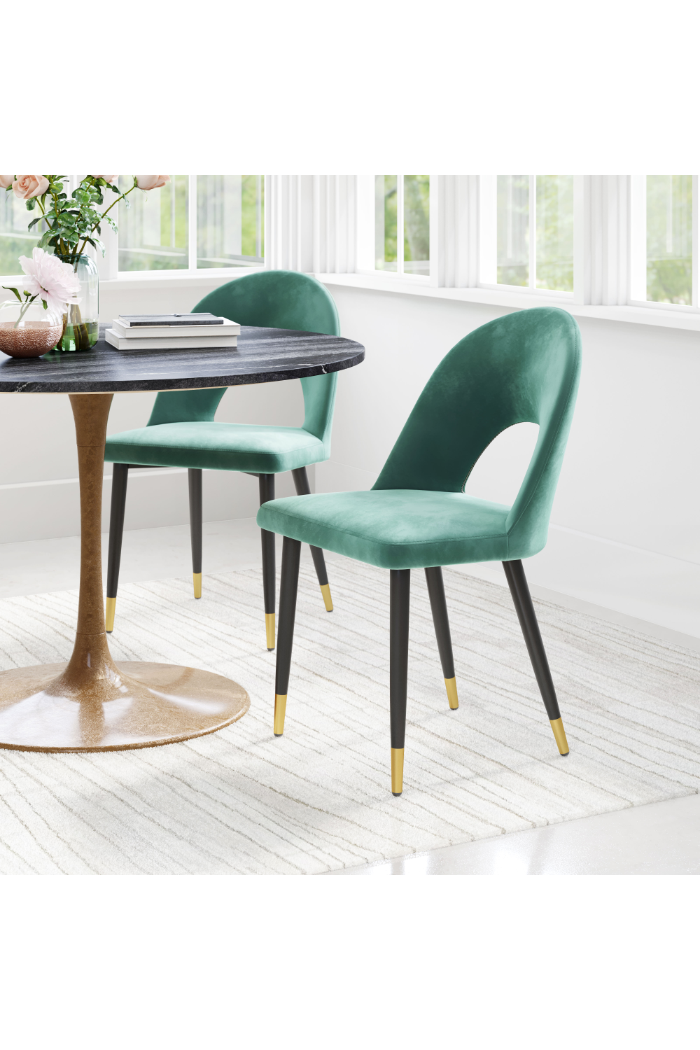 Velvet Dining Chairs (2) | OROA Modern Menlo | Oroa.com