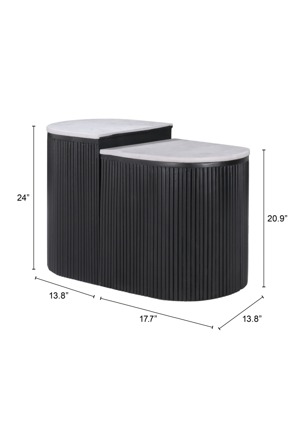 White Marble Side Table Set | OROA Modern Ormara | Oroa.com