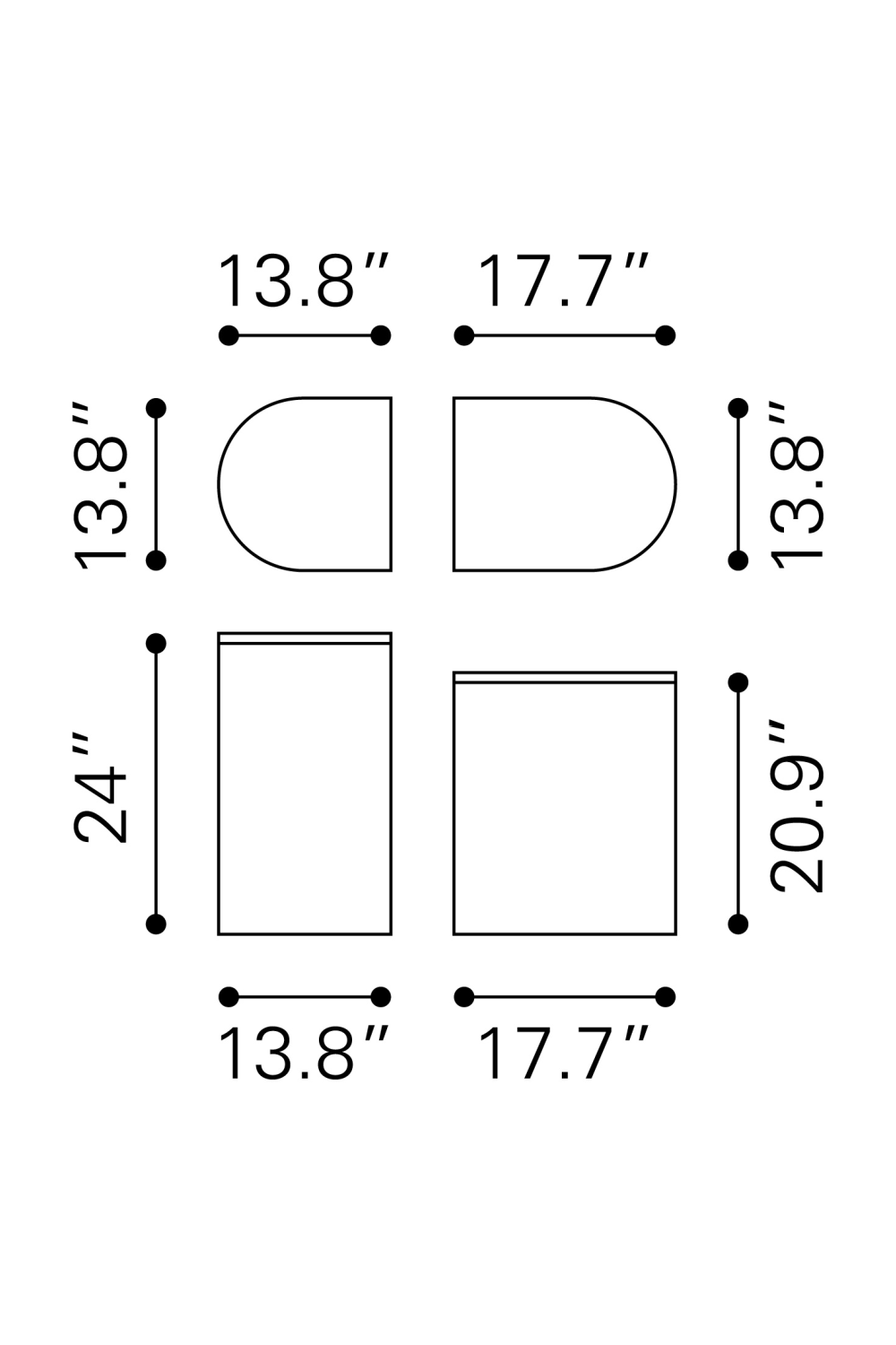 White Marble Side Table Set | Oroa.com