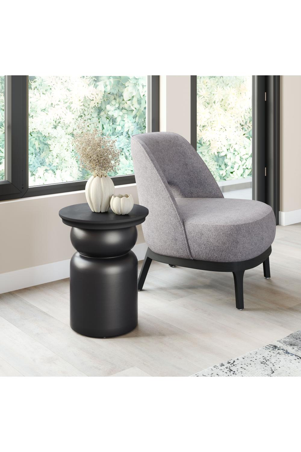 Black Wooden Modern Side Table | OROA Modern Colombo | Oroa.com