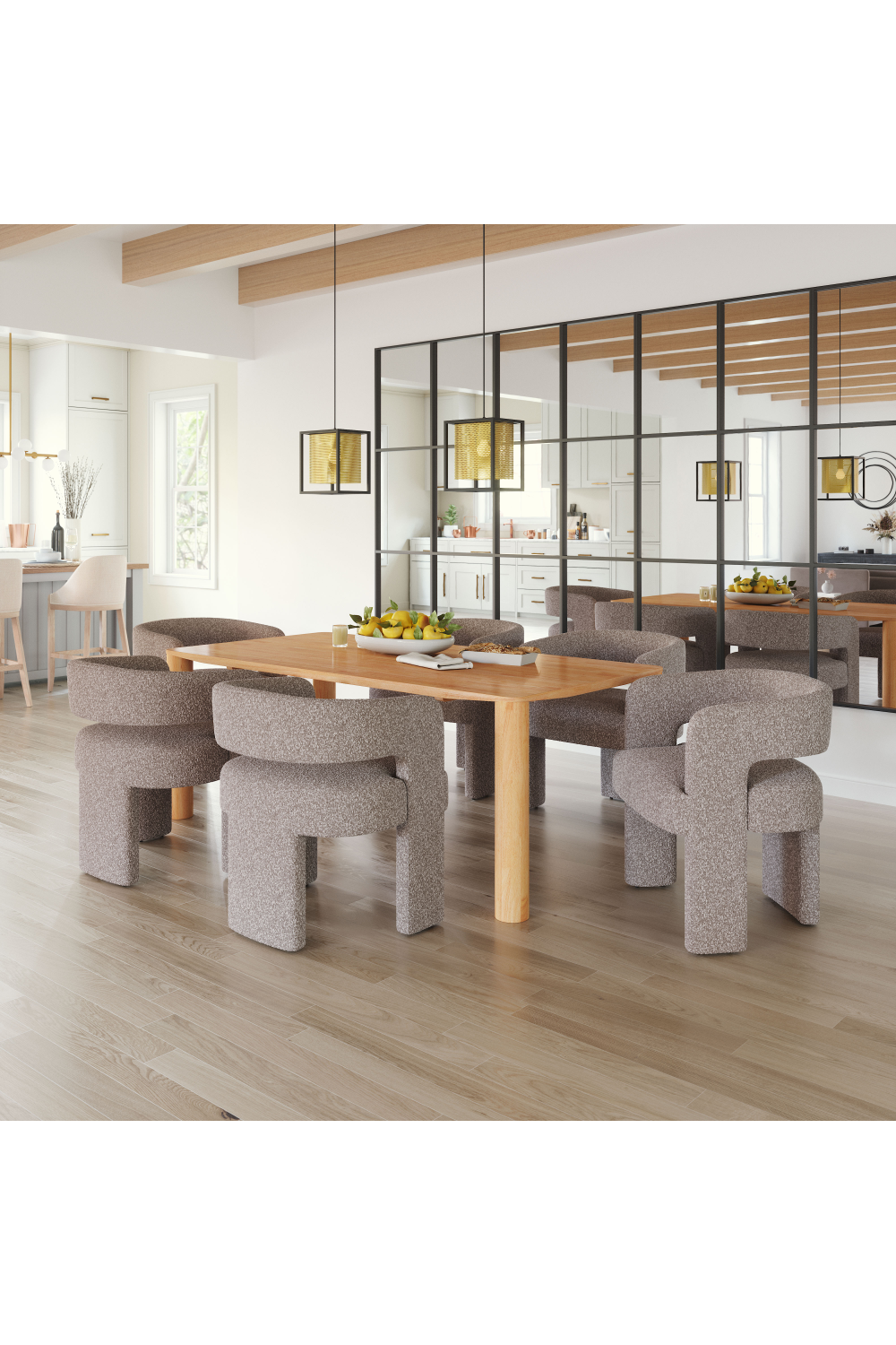 Beige Shearling Accent Chair | OROA Modern Java | Oroa.com