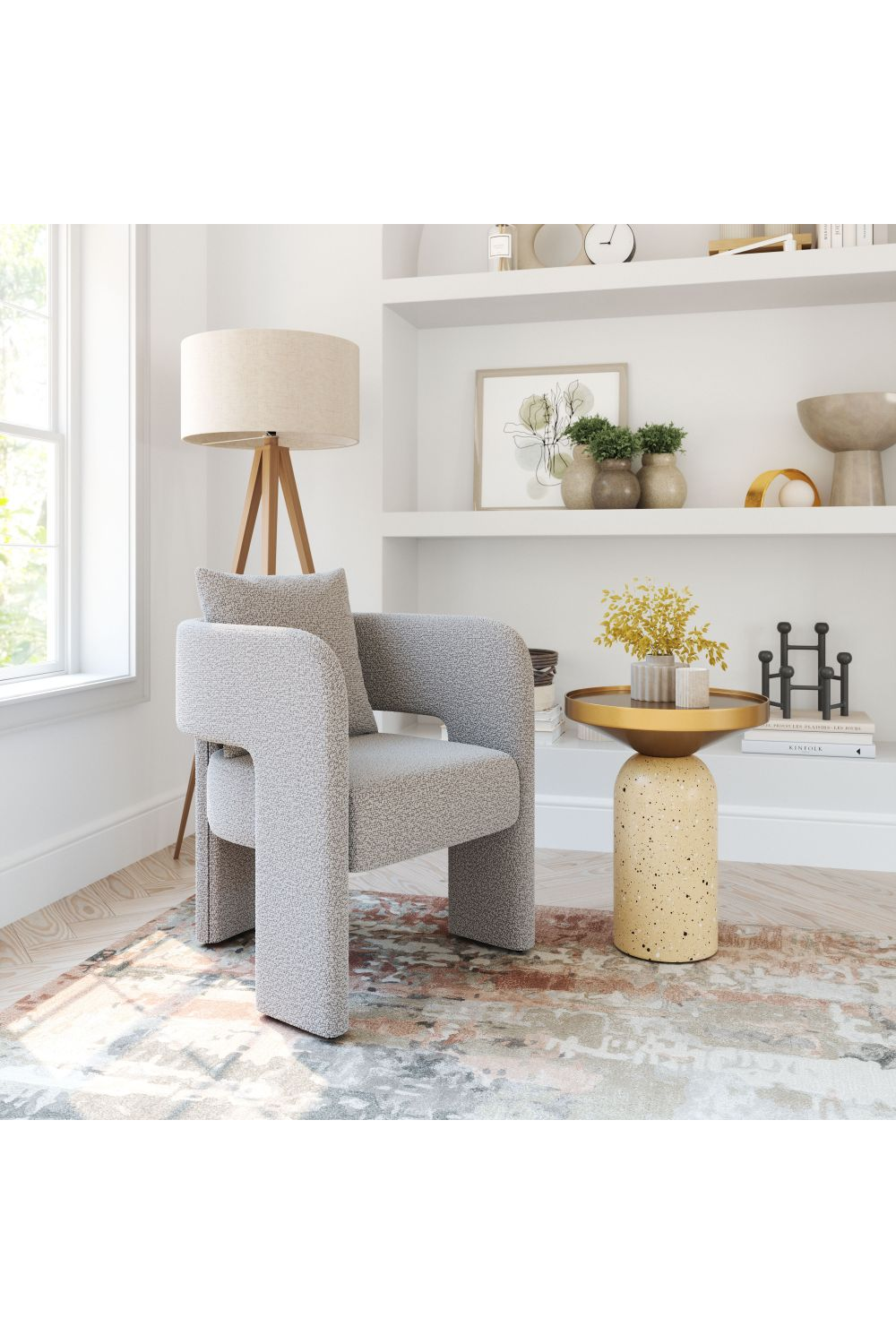 Gray Curved Dining Chair | Oroa.com
