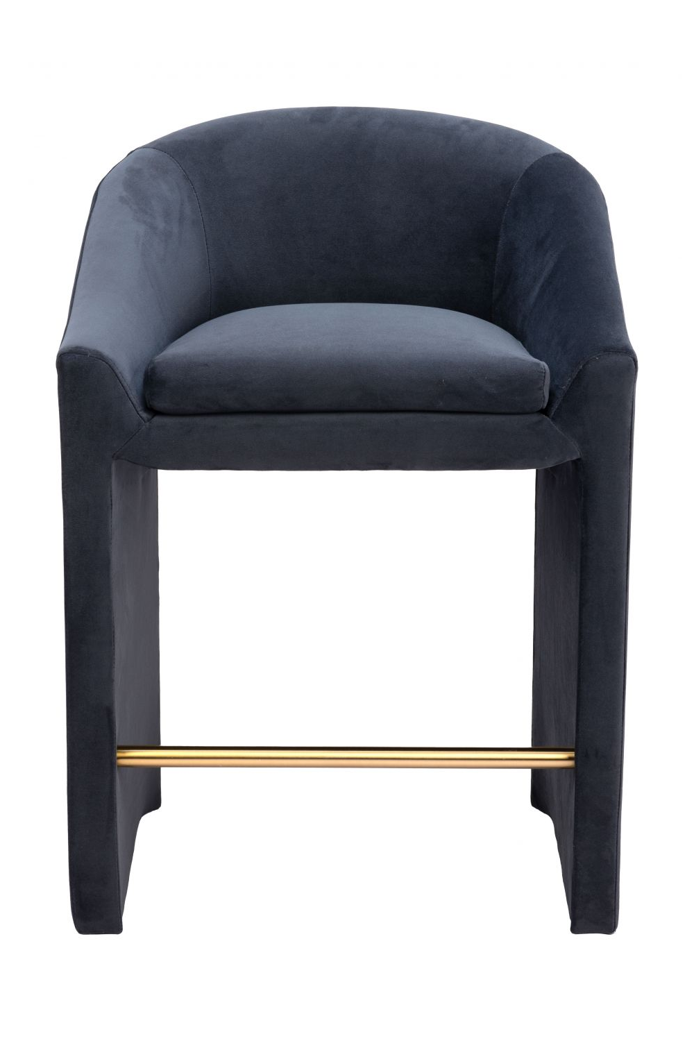 Dark Gray Velvet Counter Stool | OROA Modern Emas | Oroa.com