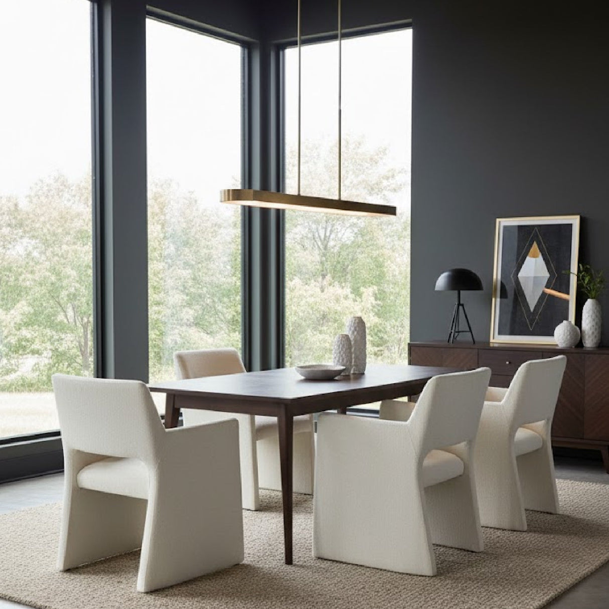White Linen Dining Chair | OROA Modern Minet | Oroa.com