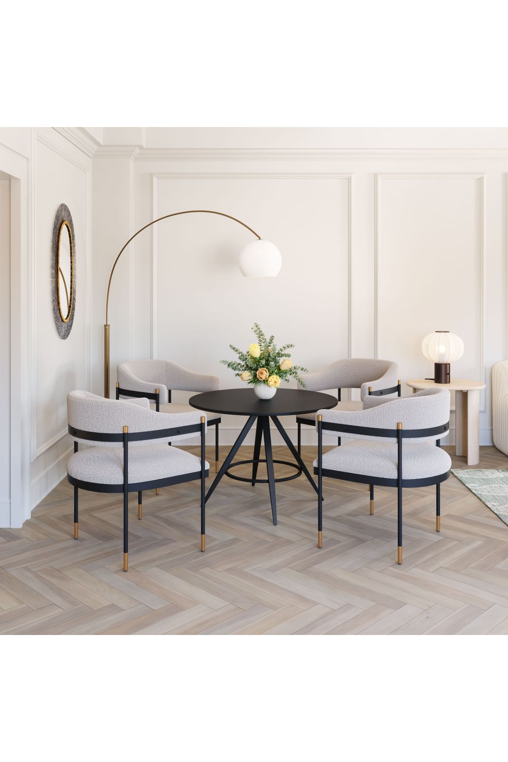 Textured Light Gray Dining Chair | Oroa.com