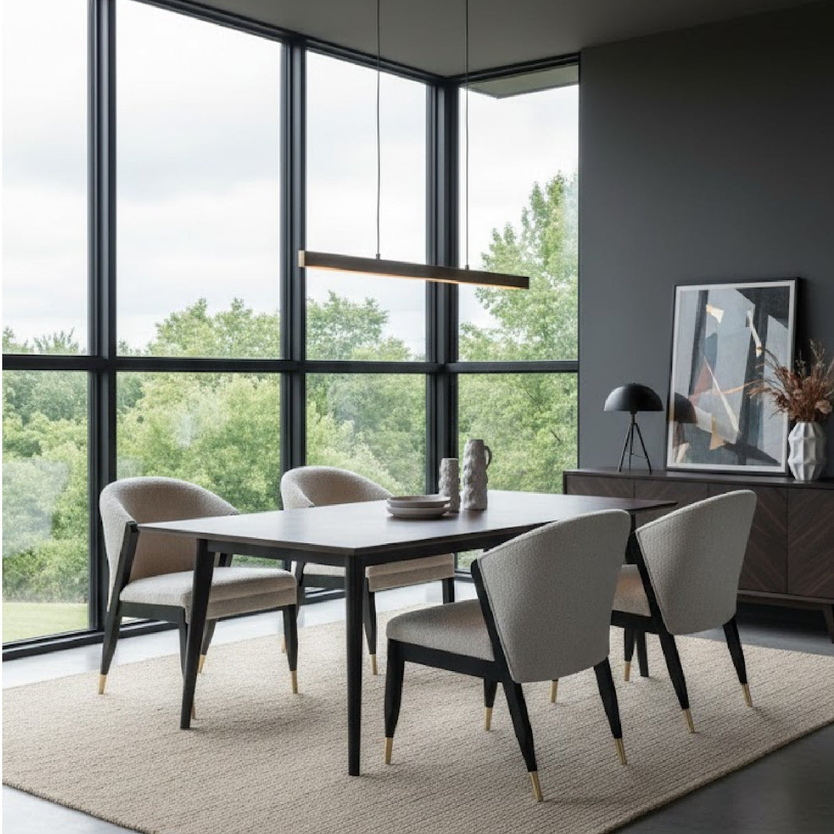 Light Gray Curved Dining Chair | OROA Modern Pula | Oroa.com